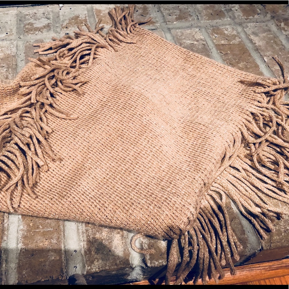Infinity Scarf Gold Fringe - Picture 2 of 2